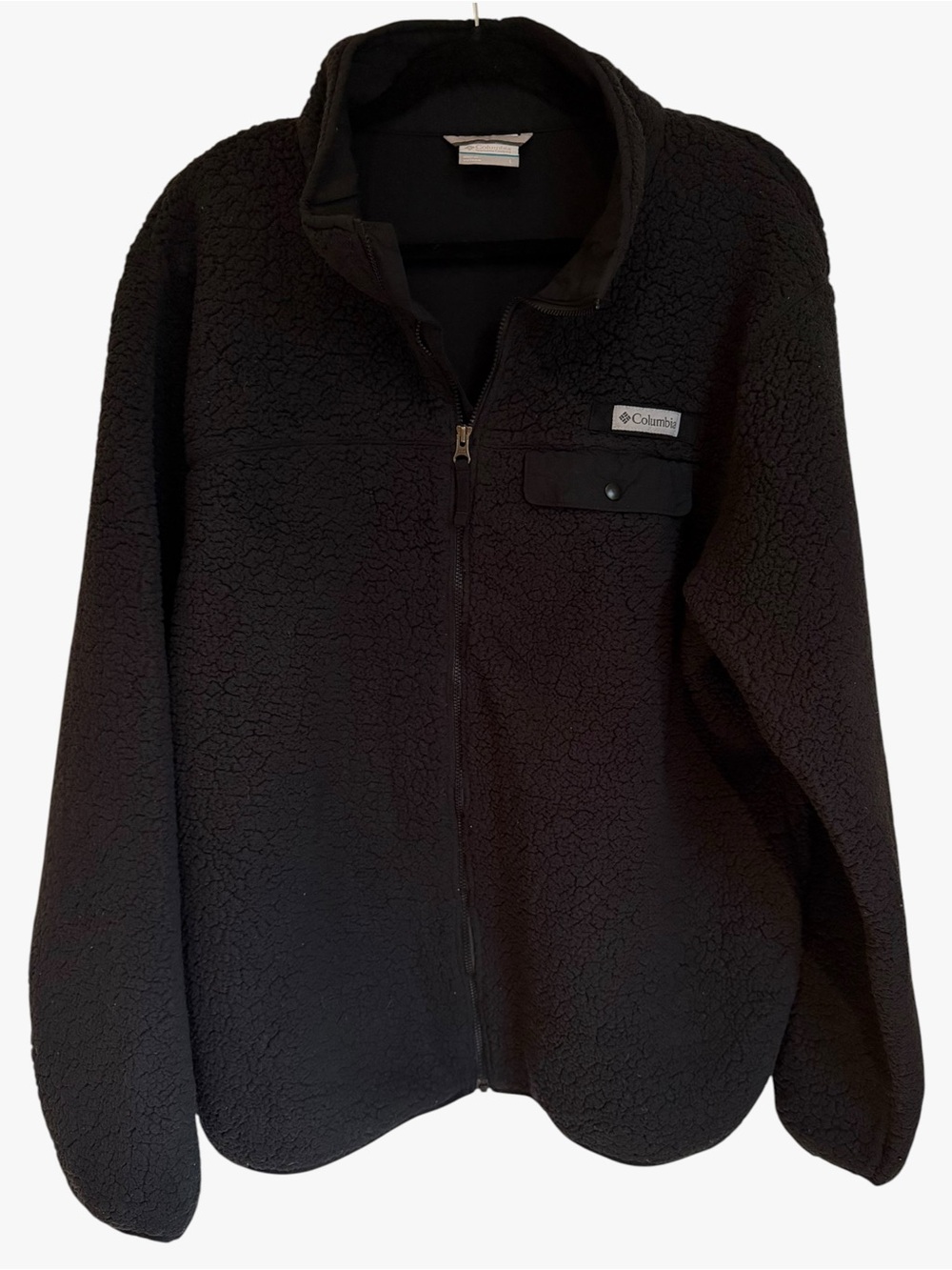 Columbia Black Textured Sherpa Fleece Jacket